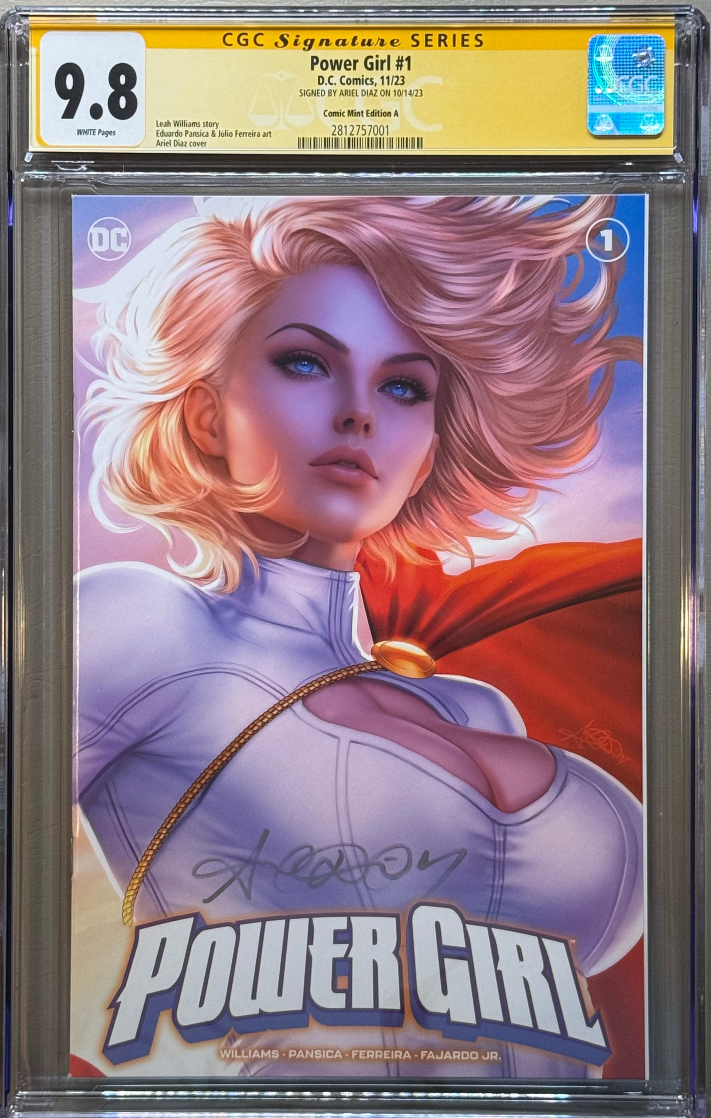 Online POWER GIRL 1 CGC 9.6 WHITE PAGES DC COMICS 1988.